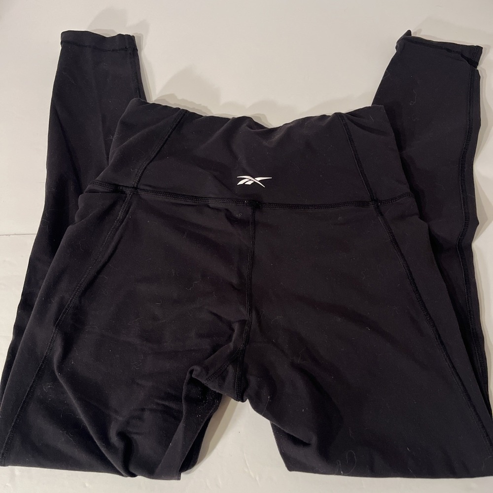 Reebok Womens Speedwick Black Compression Leggings Size Medium Activewear